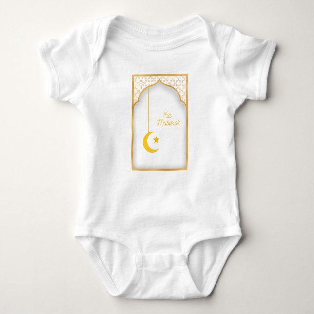 My First Eid Ramadan Moon Islam Baby Bodysuit (Front)