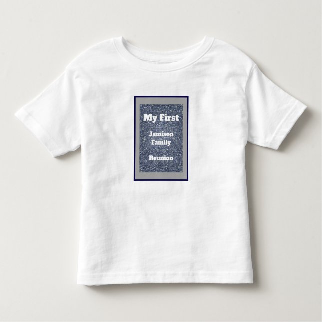 My First Family Reunion Blue Mosaic Keepsake Toddler T-Shirt (Front)