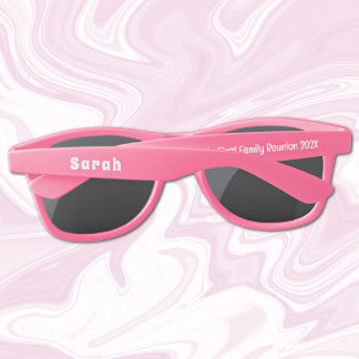 My First Family Reunion Customized Pink Plastic Sunglasses