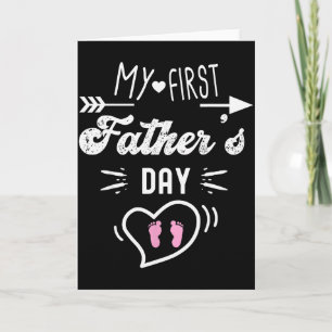 My First Father's Day First Time Daddy New Dad Mat Card