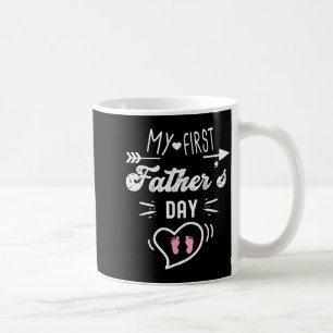 My First Father's Day First Time Daddy New Dad Mat Coffee Mug