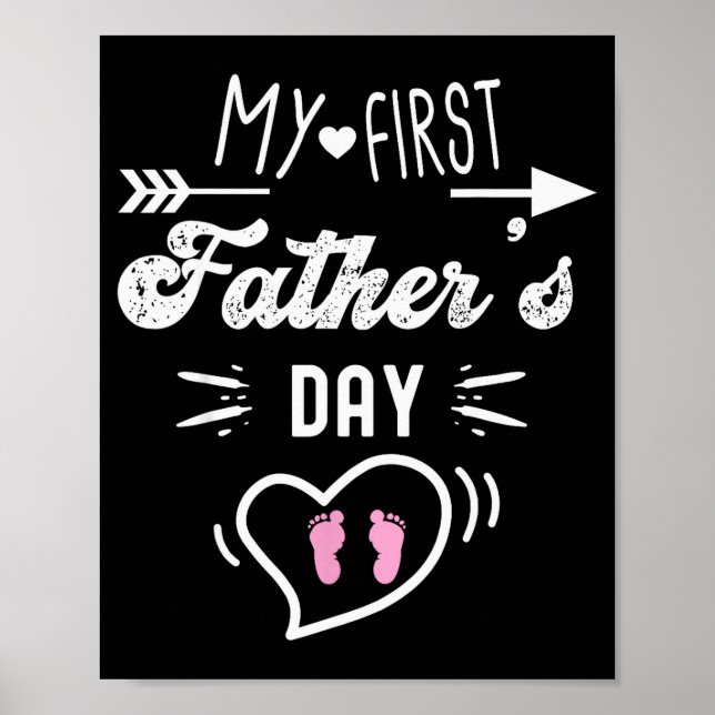 My First Father's Day First Time Daddy New Dad Mat Poster (Front)