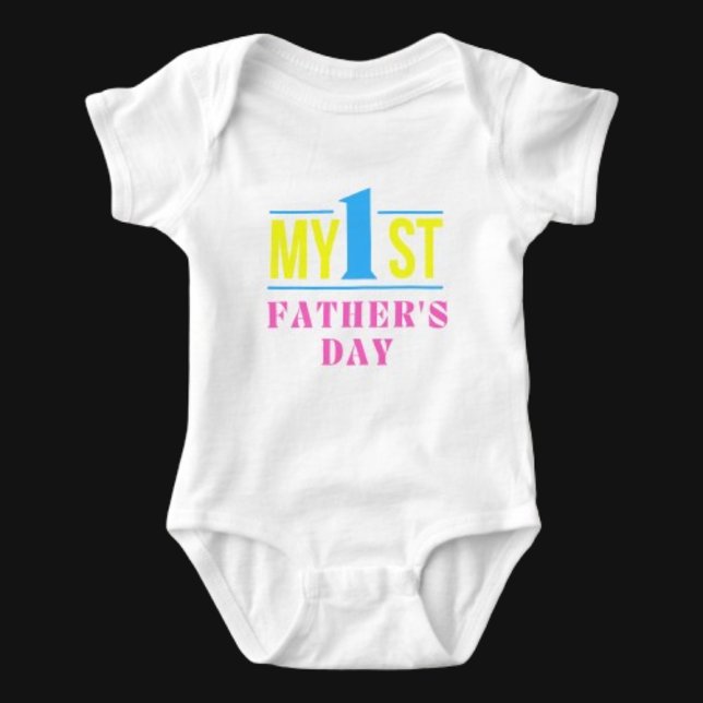 My First Father's Day,My 1st. Father's Day Baby Bo Baby Bodysuit (Creator Uploaded)