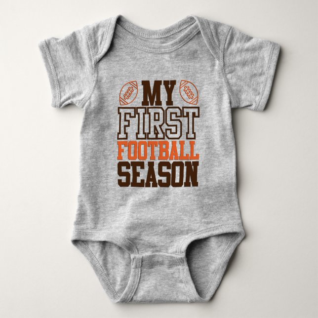 My First Football Season Baby Bodysuit (Front)