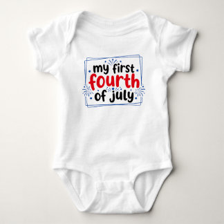 My First Fourth Of July America Baby Bodysuit
