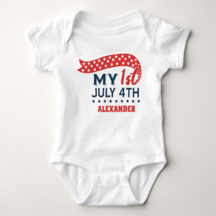 My First Fourth of July Personalised Baby Bodysuit