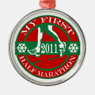 My First Half Marathon - 2011 Metal Tree Decoration