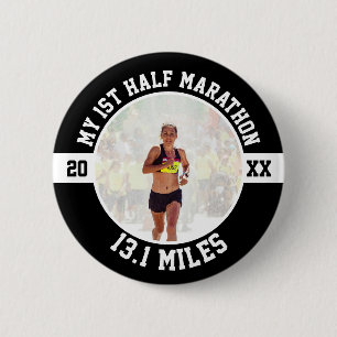 My First Half Marathon Running 1st Runner 13 1 6 Cm Round Badge