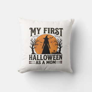 My First Halloween as a Mum Vintage Halloween Desi Cushion