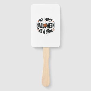My First Halloween as a Mum Vintage Halloween Desi Hand Fan