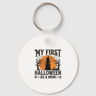 My First Halloween as a Mum Vintage Halloween Desi Key Ring