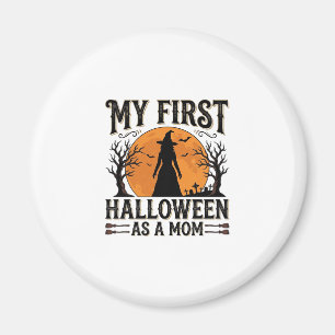 My First Halloween as a Mum Vintage Halloween Desi Magnet