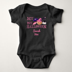 my first halloween baby girl custom name 2021 bodysuit