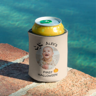 My First Halloween Can Cooler   Custom Photo