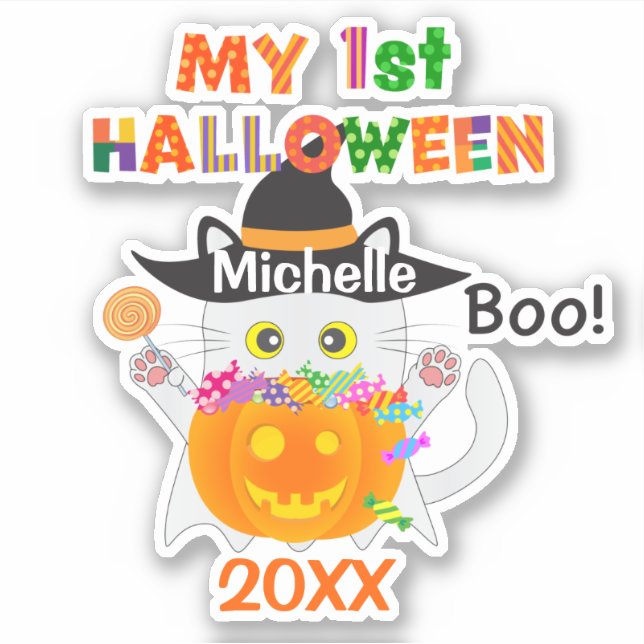 My First Halloween Ghost Cat (Front)
