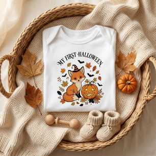 My First Halloween Orange Baby Bodysuit
