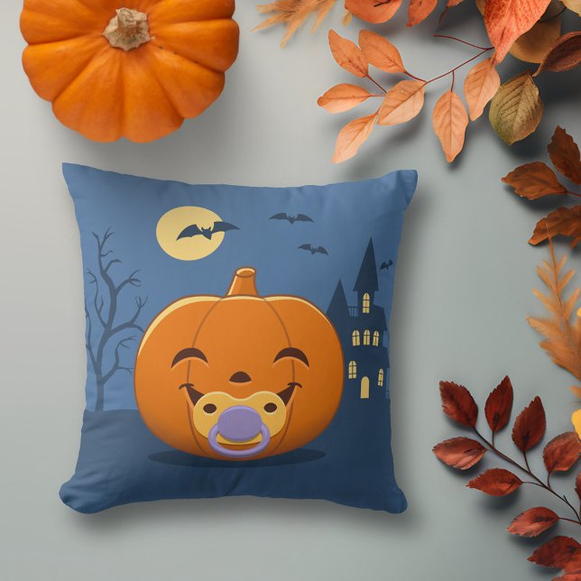 My First Halloween Pacifier Pumpkin Cushion (Creator Uploaded)