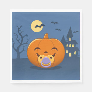 My First Halloween Pacifier Pumpkin Napkin