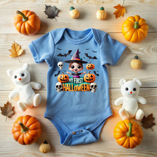 My first Halloween: Scares and laughter! Baby Bodysuit