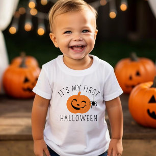 My First Halloween Spider Pumpkin Baby Boy T-Shirt