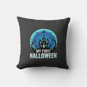 My First Halloween Spooky Haunted House Design_1 Cushion