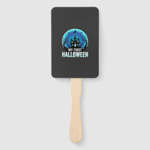My First Halloween Spooky Haunted House Design_1 Hand Fan