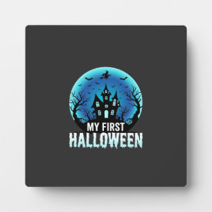 My First Halloween Spooky Haunted House Design_1 Plaque