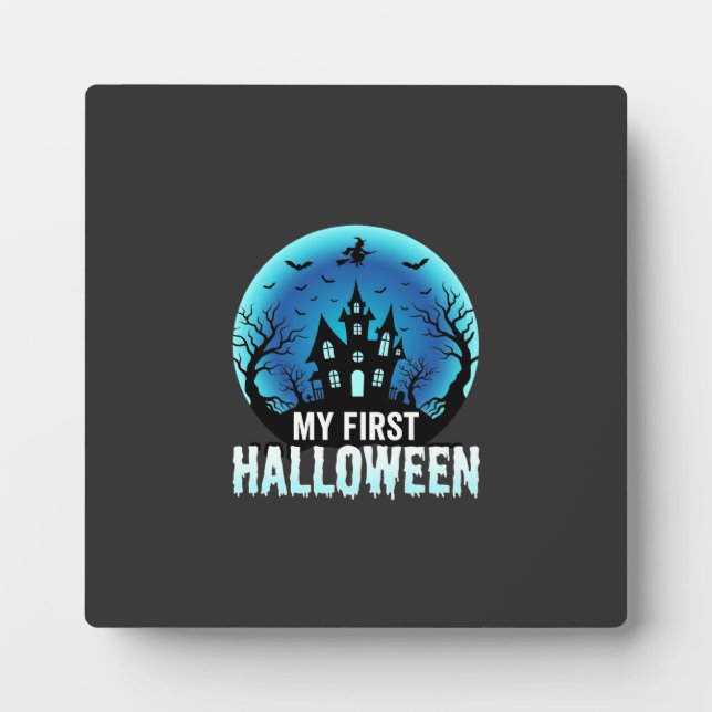 My First Halloween Spooky Haunted House Design_1 Plaque (Front)