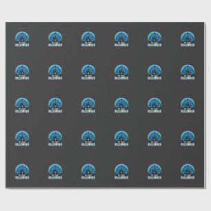 My First Halloween Spooky Haunted House Design_1 Wrapping Paper