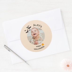 My First Halloween Sticker  Custom Photo