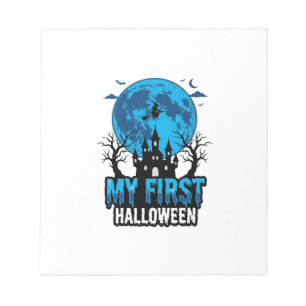 My First Halloween Vintage Haunted Castle Baby Shi Notepad