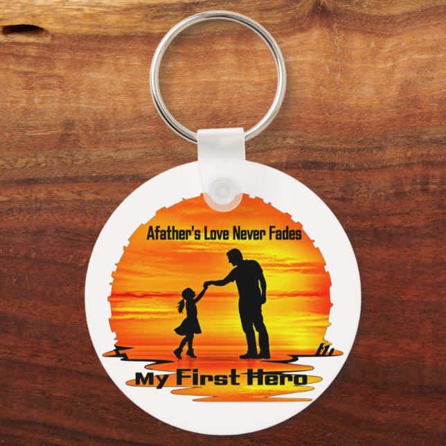 My First Hero Dad Keychain (Front)