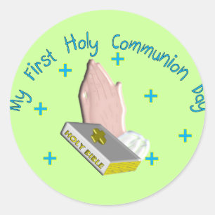 My First Holy Commmunion Day Gifts Classic Round Sticker