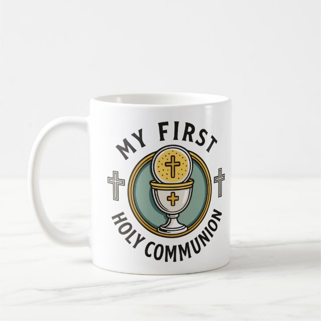 My First Holy Communion Eucharist 1st Christian  Coffee Mug (Left)