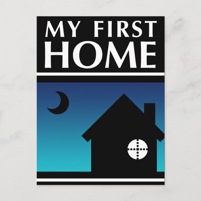 my first home (mod sunset) postcard (Front)
