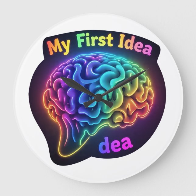 My First Idea – Creative and Inspirational Design Large Clock (Front)
