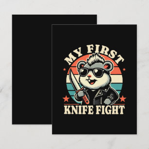 My First Knife Fight - Cool Hamster Enclosure Card