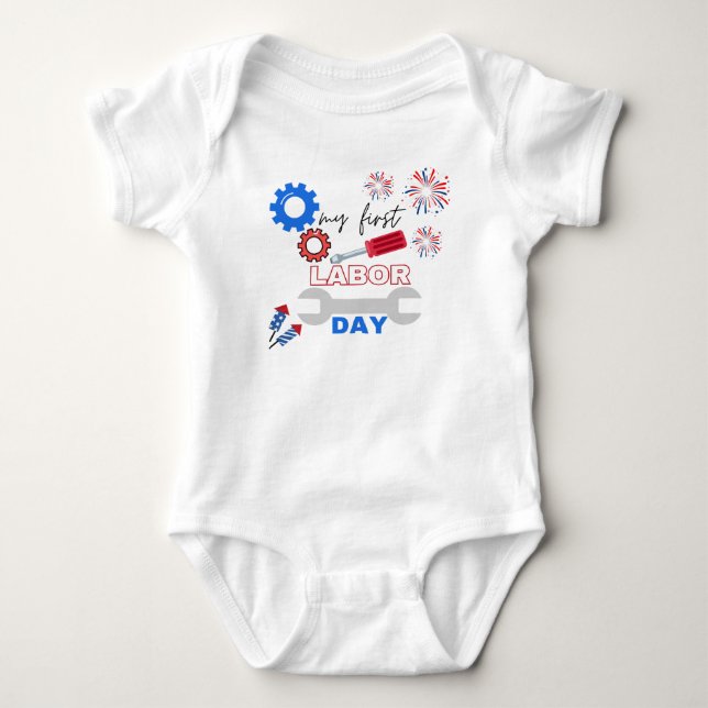 My First Labour Day Baby Bodysuit (Front)