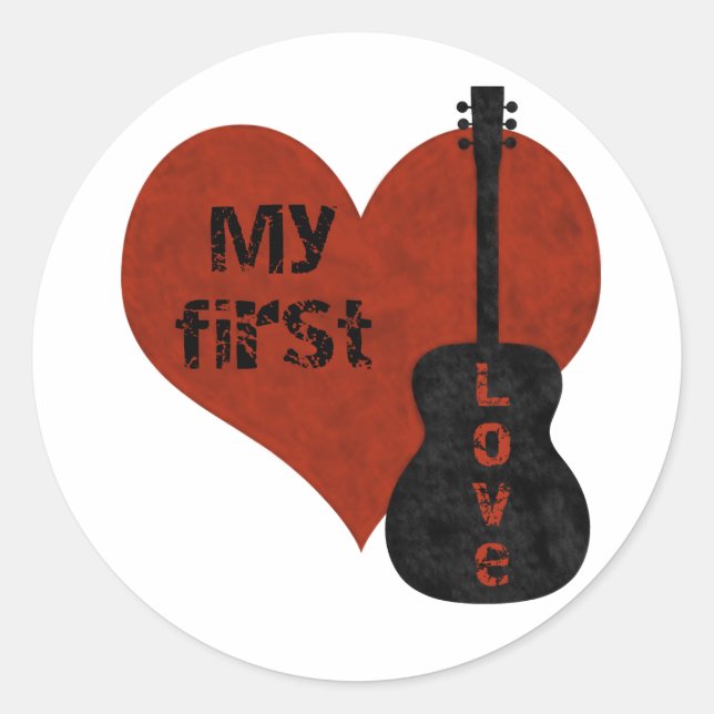 My First Love Guitar Stickers (Front)