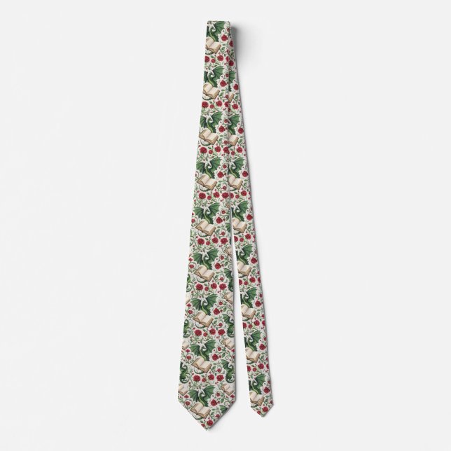 My First Loves - Dragons and Books Tie (Front)