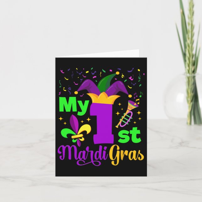My First Mardi Gras By  Card (Front)