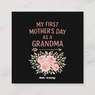 My First Mother’s Day as a Grandma Funny & Cute Square Business Card