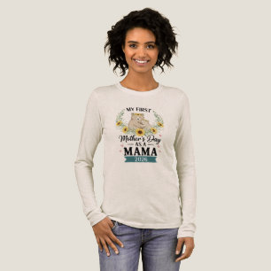 My First Mother's Day as a Mama 2026 Bear Sunflowe Tri-Blend Shirt