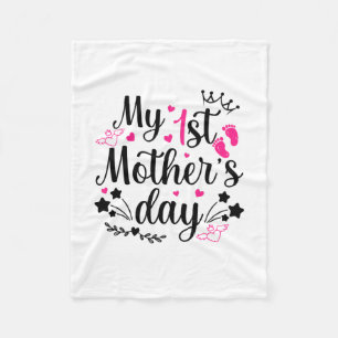 My First Mother's Day As A Mommy 2 Fleece Blanket