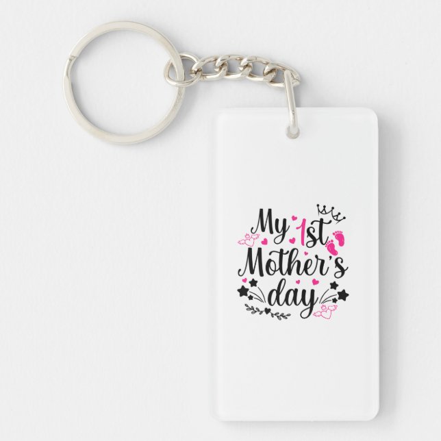 My First Mother's Day As A Mummy 2 Key Ring (Front)