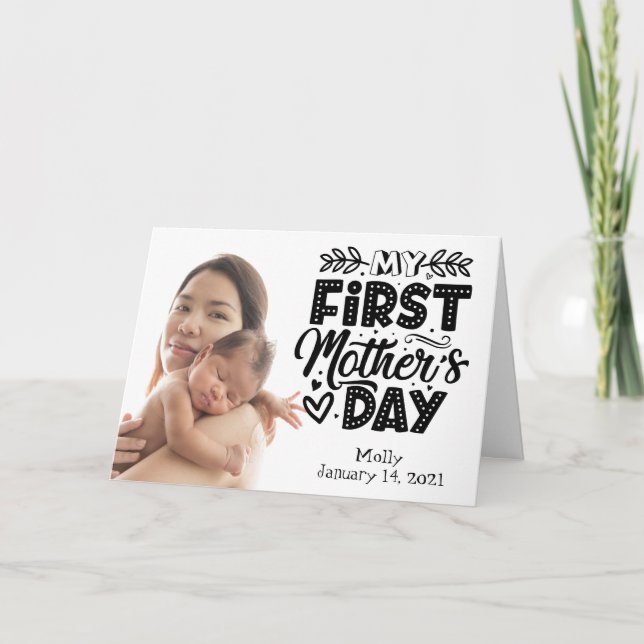My First Mother's Day Custom Photo card (Front)
