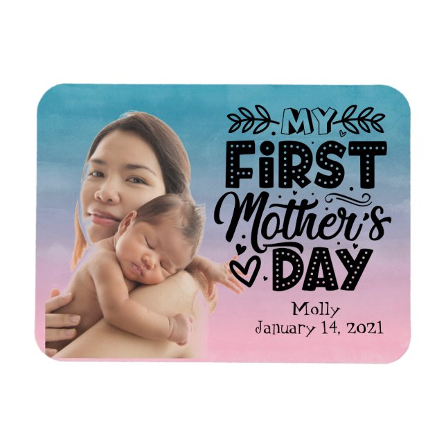 My First Mother's Day Custom Photo  Magnet (Horizontal)