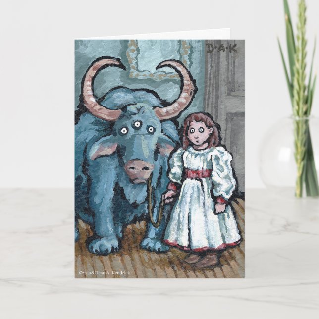 My First Pet #1 - Blank Inside Surreal Greeting Card (Front)