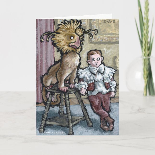 My First Pet #2 - Blank Inside Surreal Greeting Card (Front)