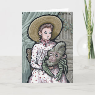 My First Pet #3 - Blank Inside Surreal Greeting Card